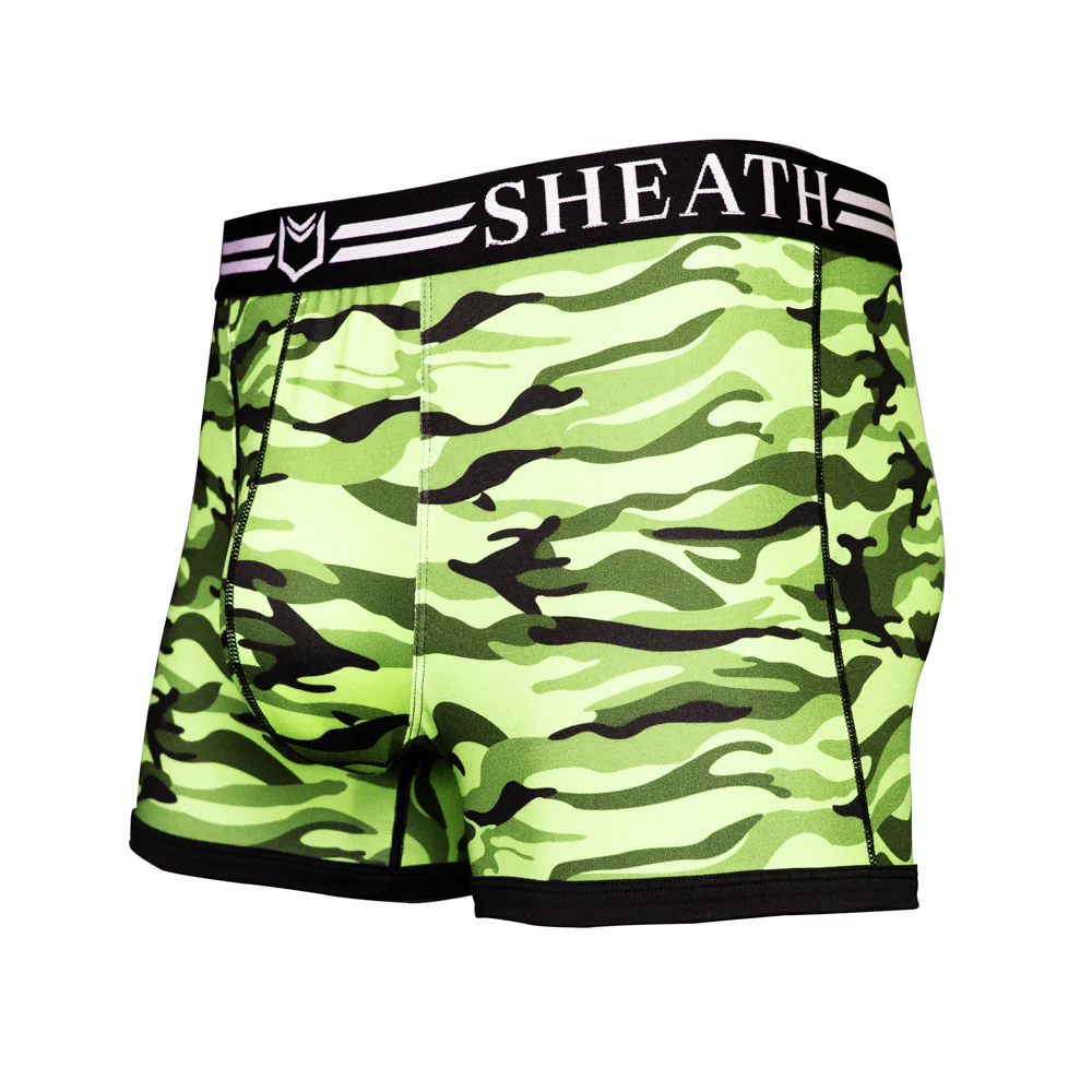 SHEATH 2.1 Polyester Camo Men's Pouch Trunk 3" - Image 10