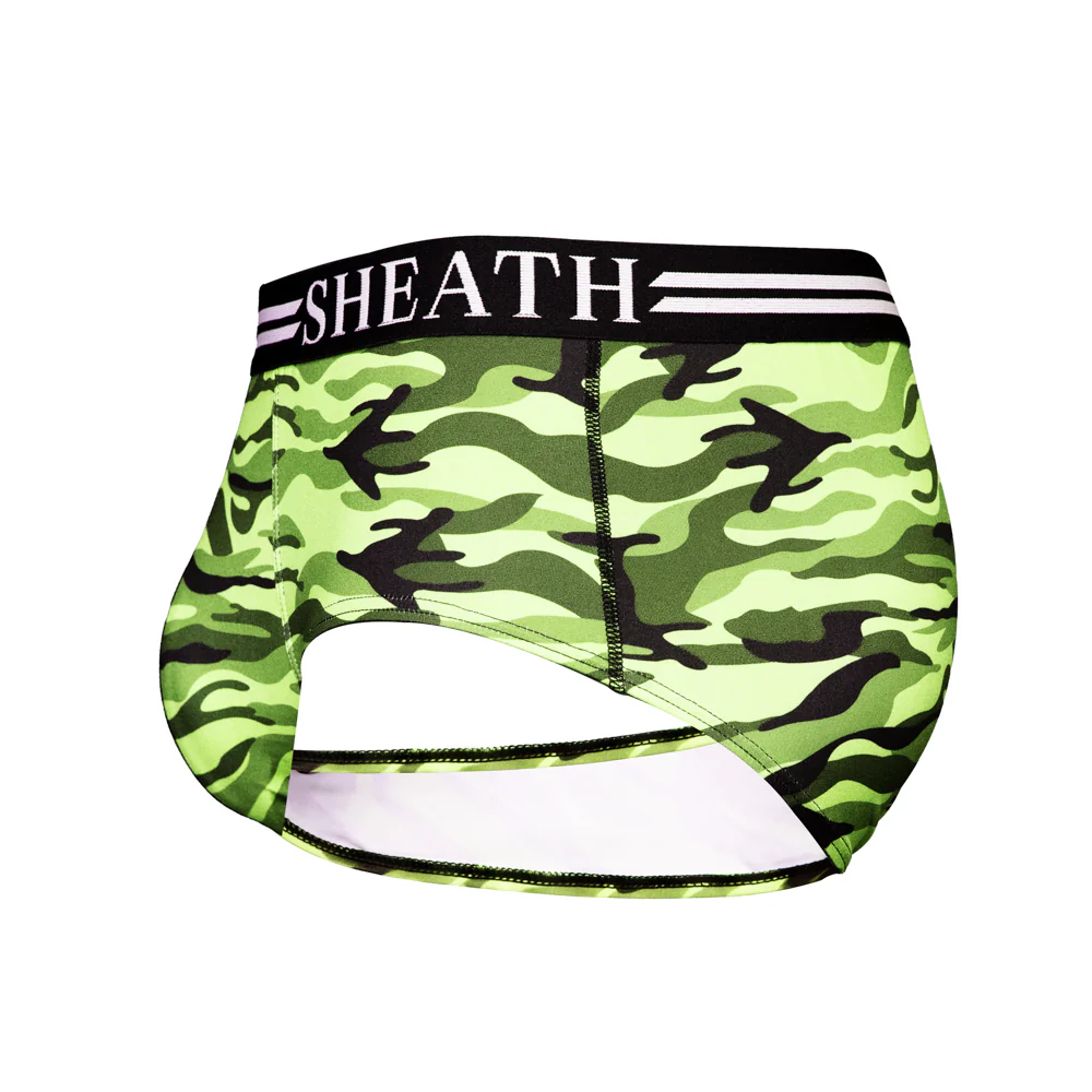 SHEATH Polyester Camo Men's Pouch American Brief - Image 11