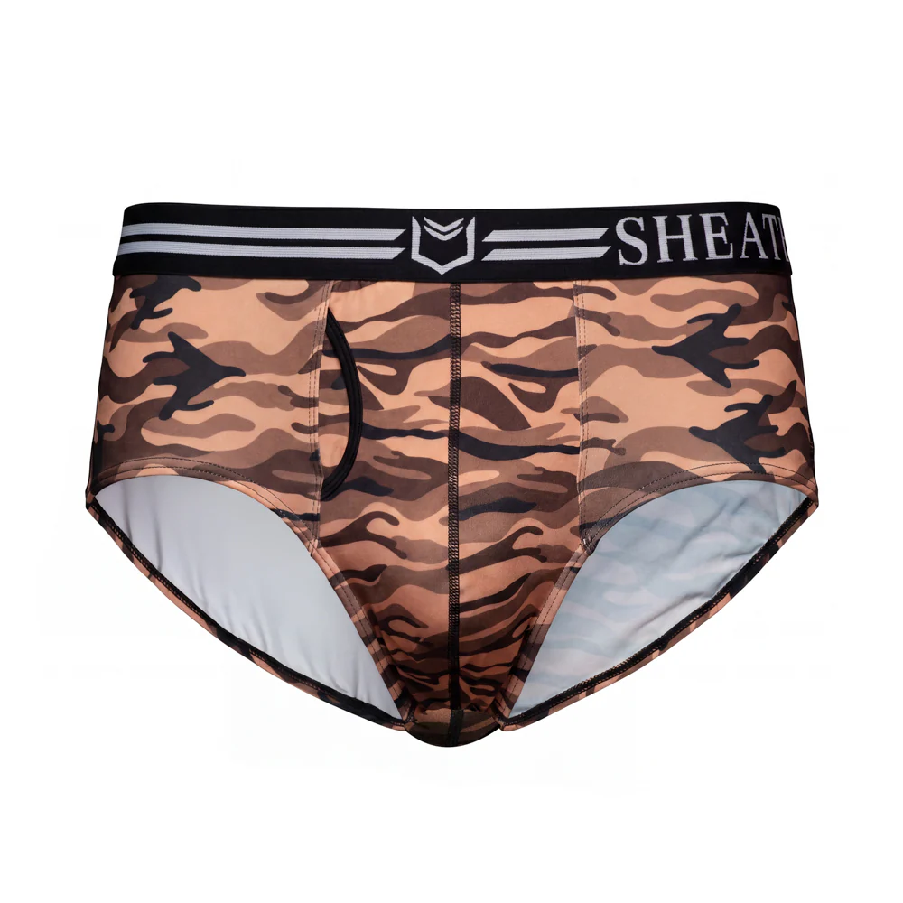 SHEATH Polyester Camo Men's Pouch American Brief - Image 13
