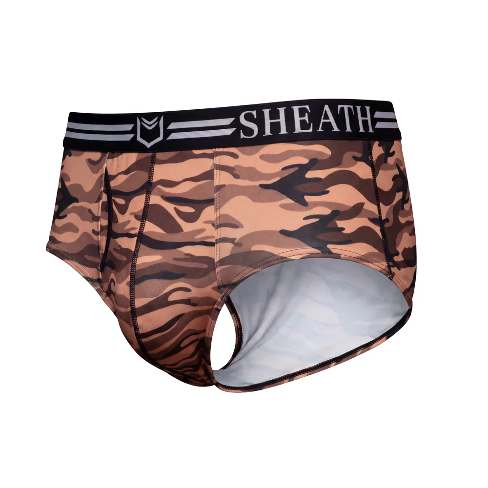 SHEATH Polyester Camo Men's Pouch American Brief - Image 16