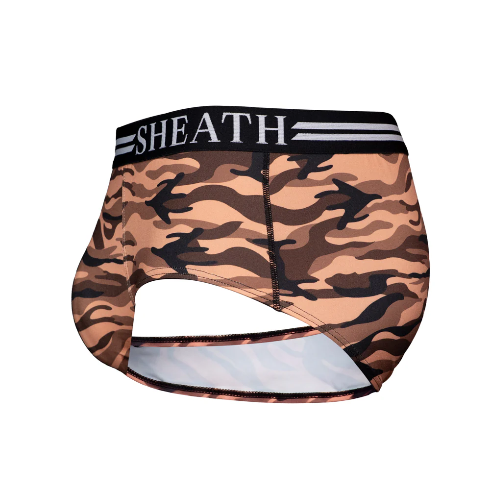 SHEATH Polyester Camo Men's Pouch American Brief - Image 17