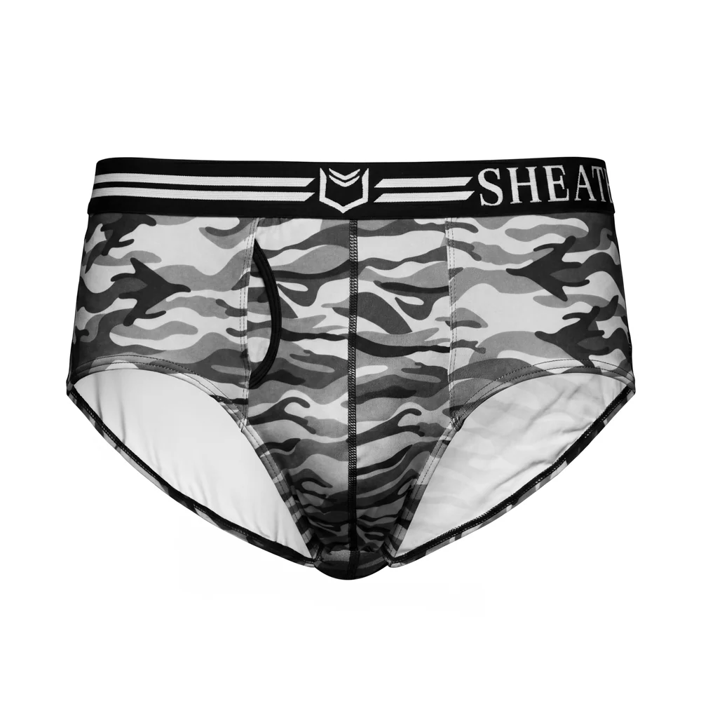 SHEATH Polyester Camo Men's Pouch American Brief - Image 19