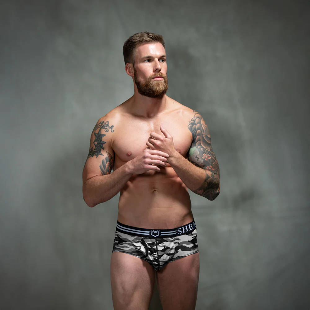 SHEATH Polyester Camo Men's Pouch American Brief - Image 20