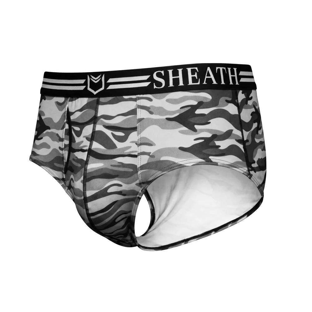 SHEATH Polyester Camo Men's Pouch American Brief - Image 22