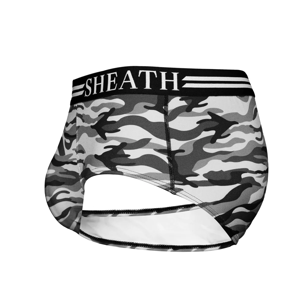 SHEATH Polyester Camo Men's Pouch American Brief - Image 23