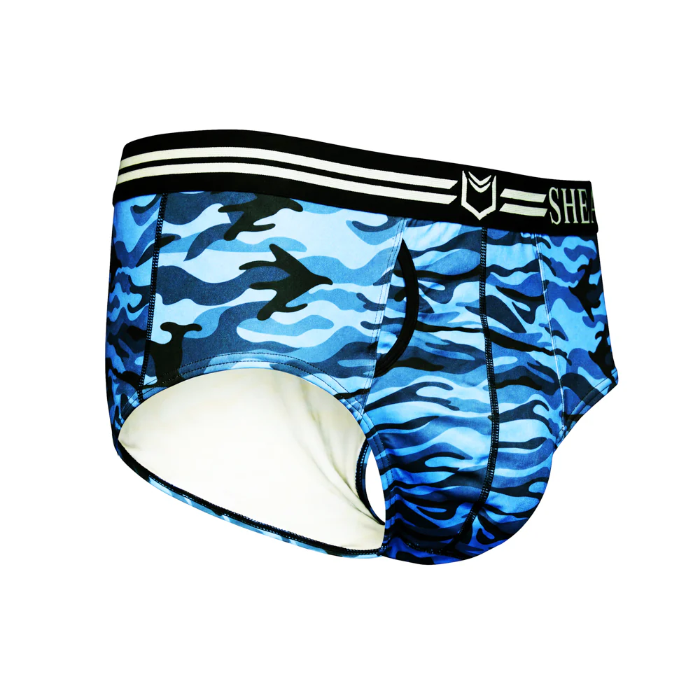 SHEATH Polyester Camo Men's Pouch American Brief - Image 3