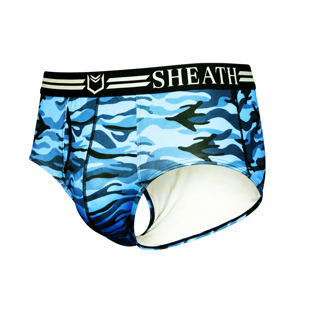 SHEATH Polyester Camo Men's Pouch American Brief - Image 4